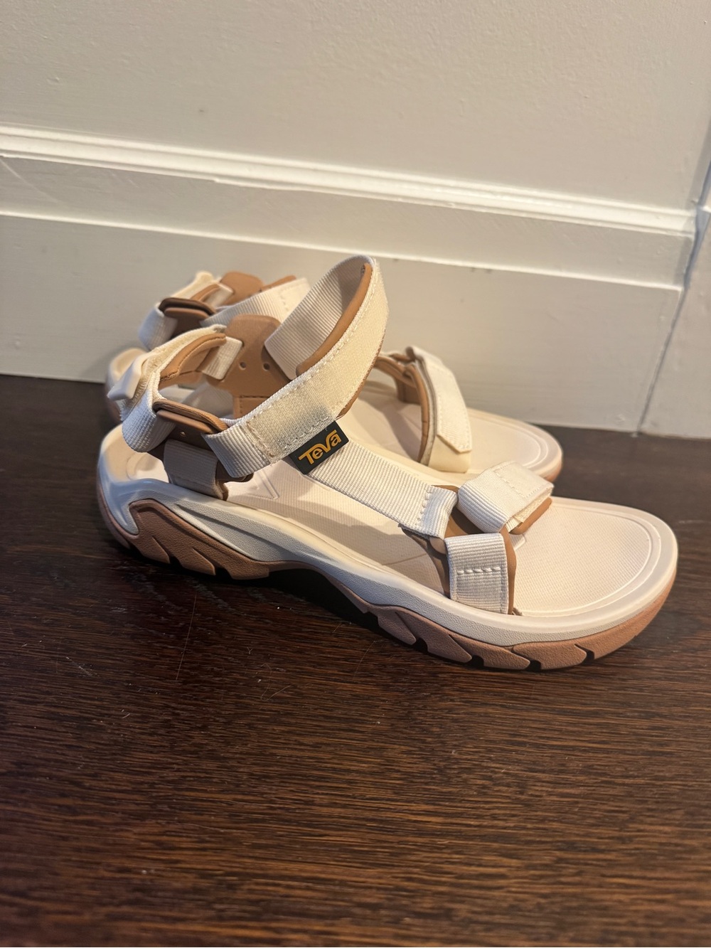 Teva Women’s Cream and Tan Trail Sandals